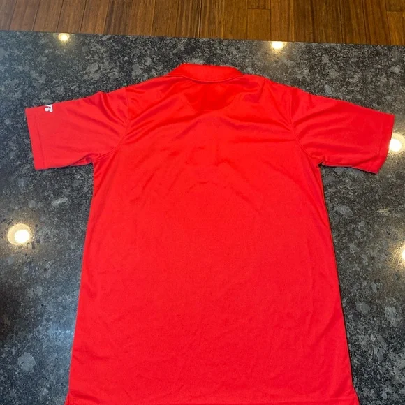 Liberty University Flames Russell Athletics Polo Shirt Men’s Medium Red - Picture 3 of 5